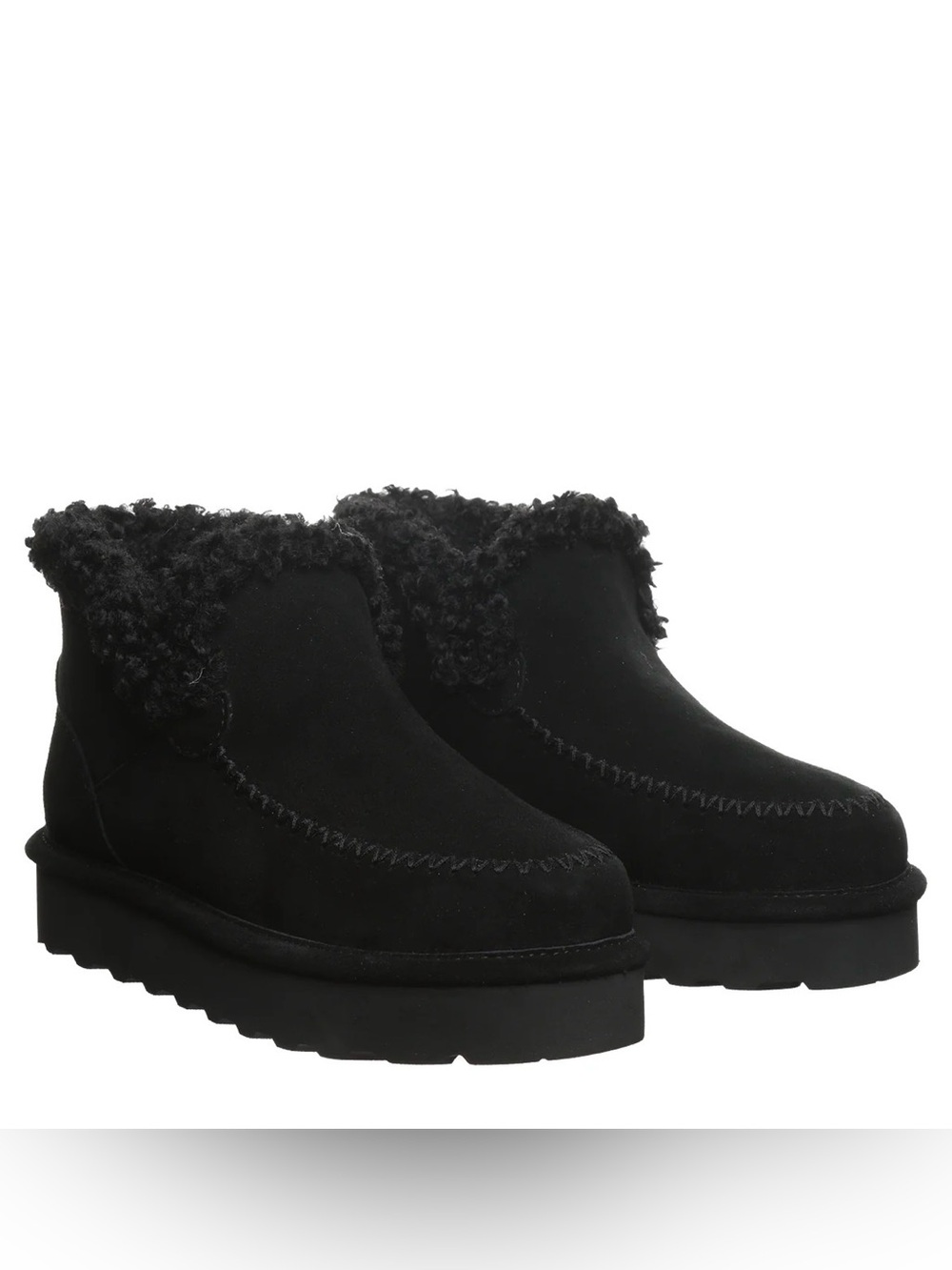 BearPaw Women’s Black Maeve Platform Lo Boot